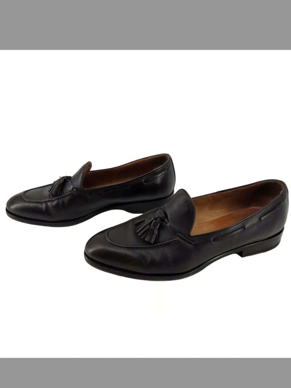 Suitsupply BROWN Leather Tassel Loafers in Size 43